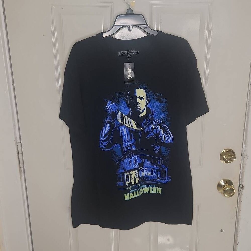 NWT Halloween Michael Myers John Carpenter black tshirt Unisex adult L